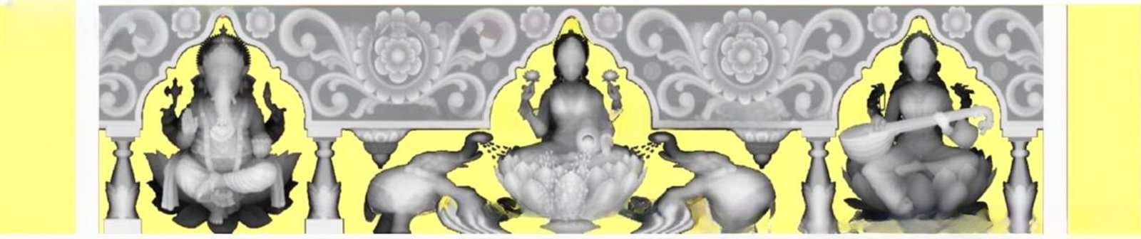 Mix - MIX-110 Divine Trinity Temple Panel 3D Relief Carving Design